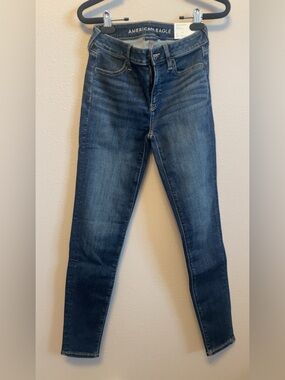 Next Level Apparel Women's Dark Blue Skinny Jegging / Size 0 Short